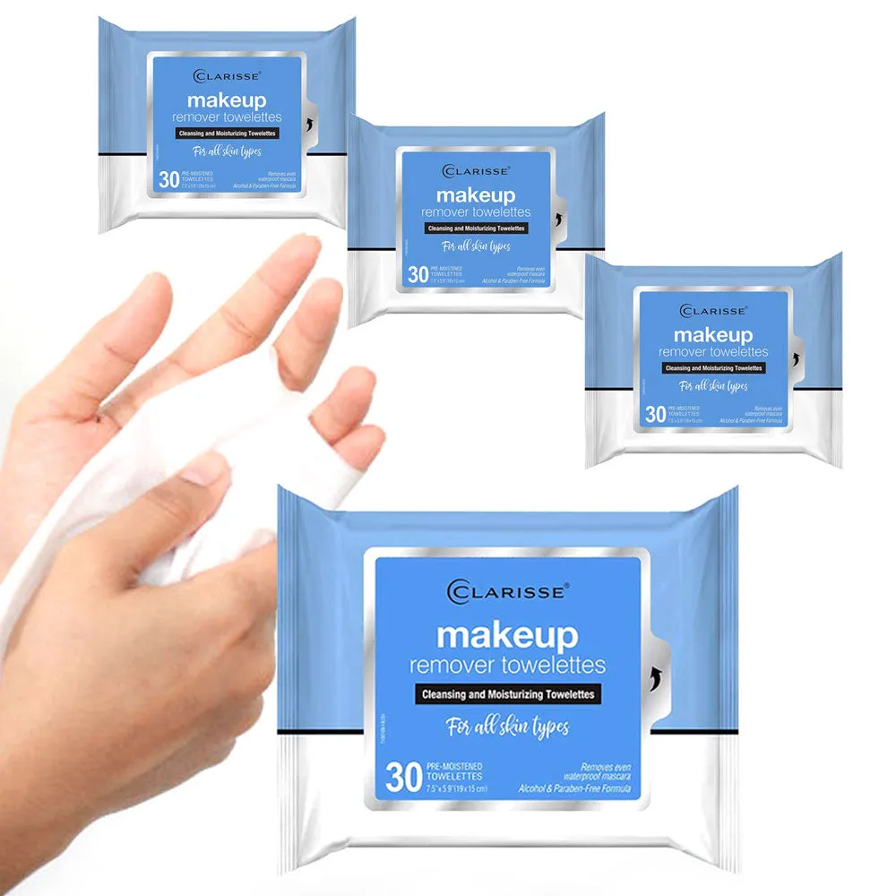 120ct Facial Cleaning Wipes Makeup Remover Cleansing Towelette Moisturize Clean