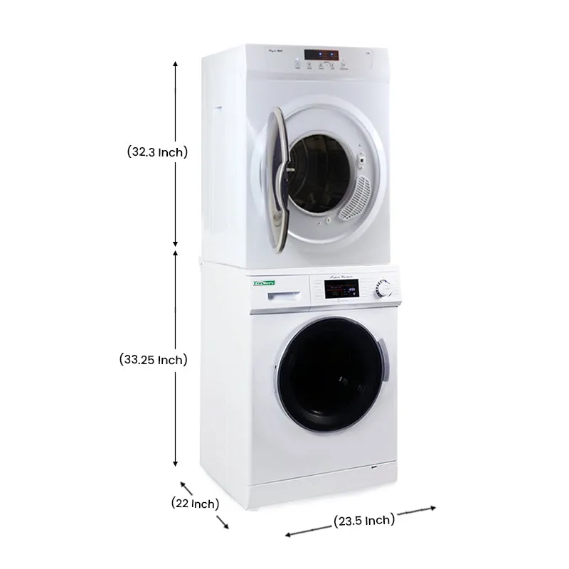 13lbs Super Washer   13lbs Compact Dryer - Stackable Set
