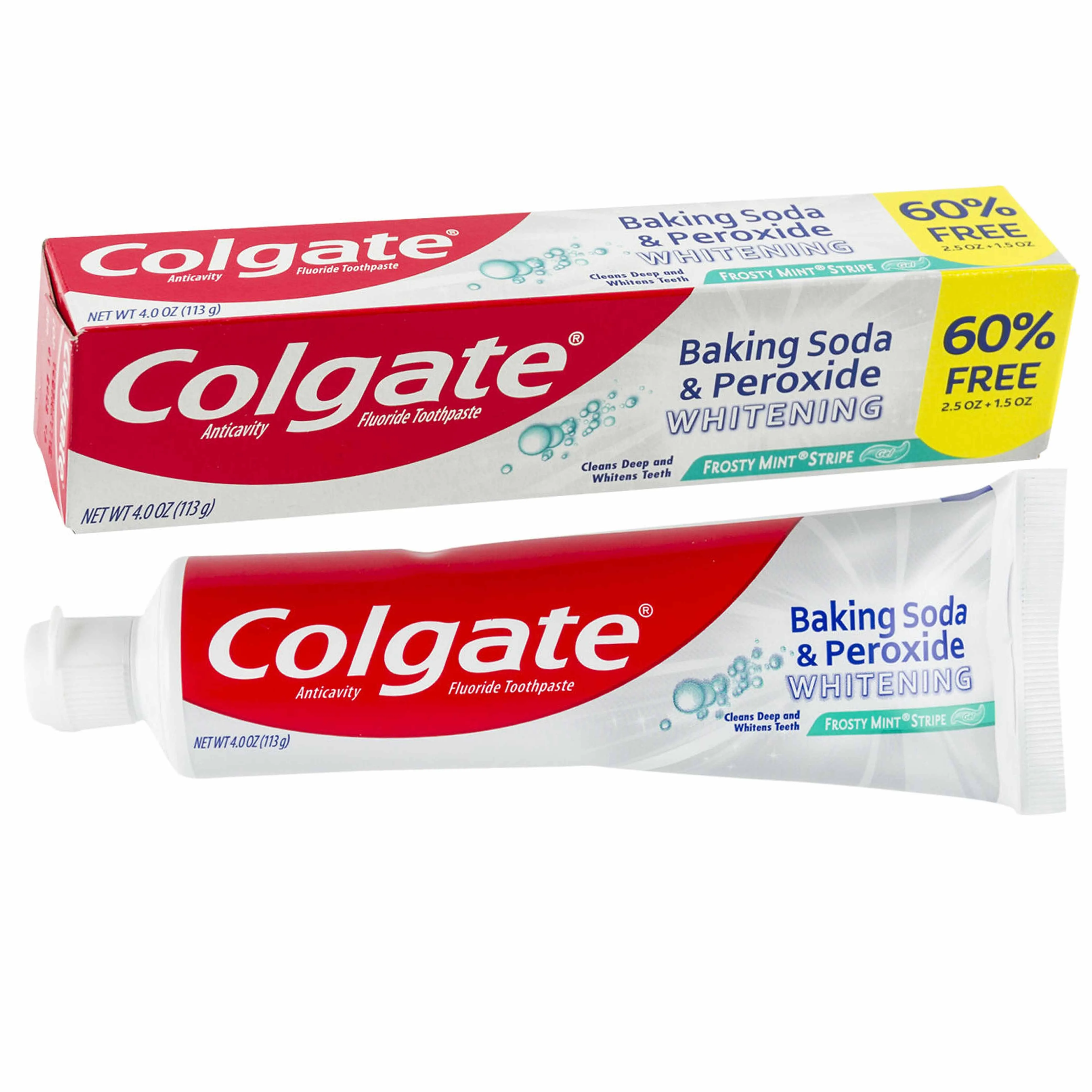 2 Colgate Teeth Whitening Toothpaste Baking Soda Peroxide Oral Anti-Cavity Tooth