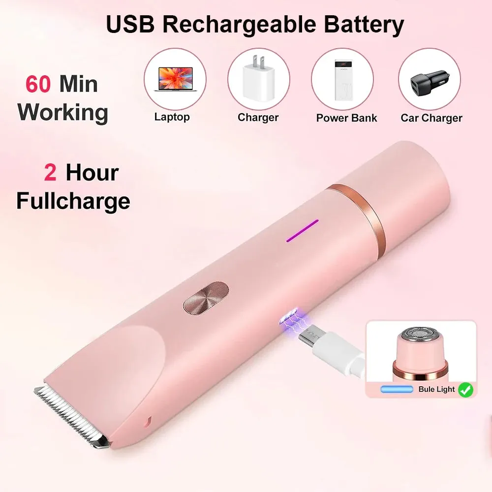 2-in-1 Electric Razor and Bikini Trimmer