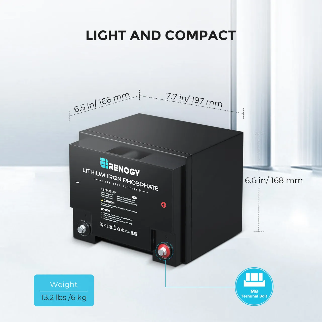 24V 25Ah Lithium Iron Phosphate Battery