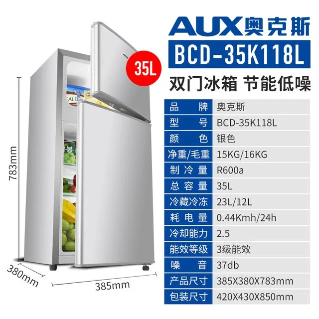 75L Large capacity Home Refrigerator Deep freezer Double door Energy saving Refrigeration Cold Storage Freezing Refrigerator