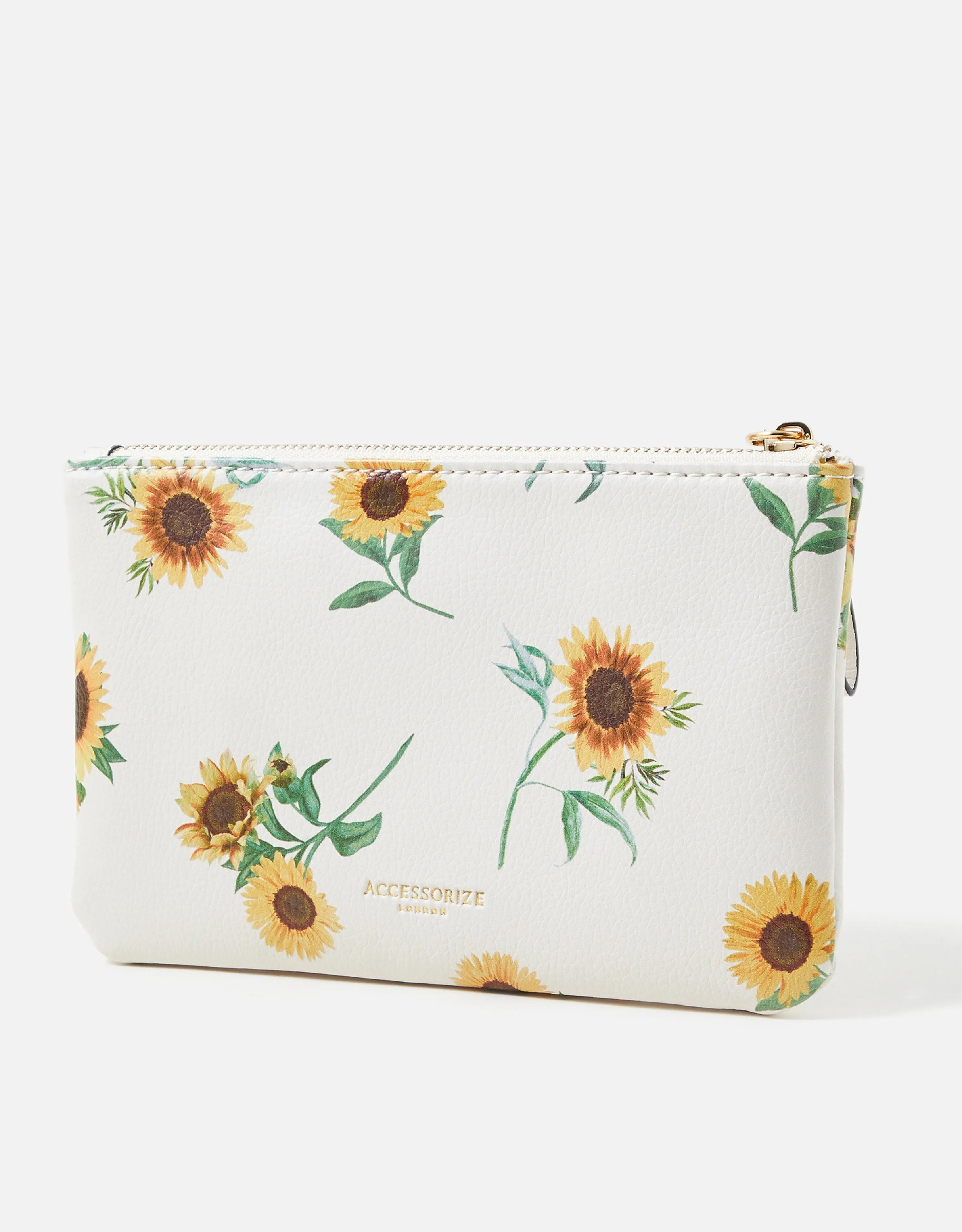 Accessorize London women's White Sunflower Print Coin Purse wallet