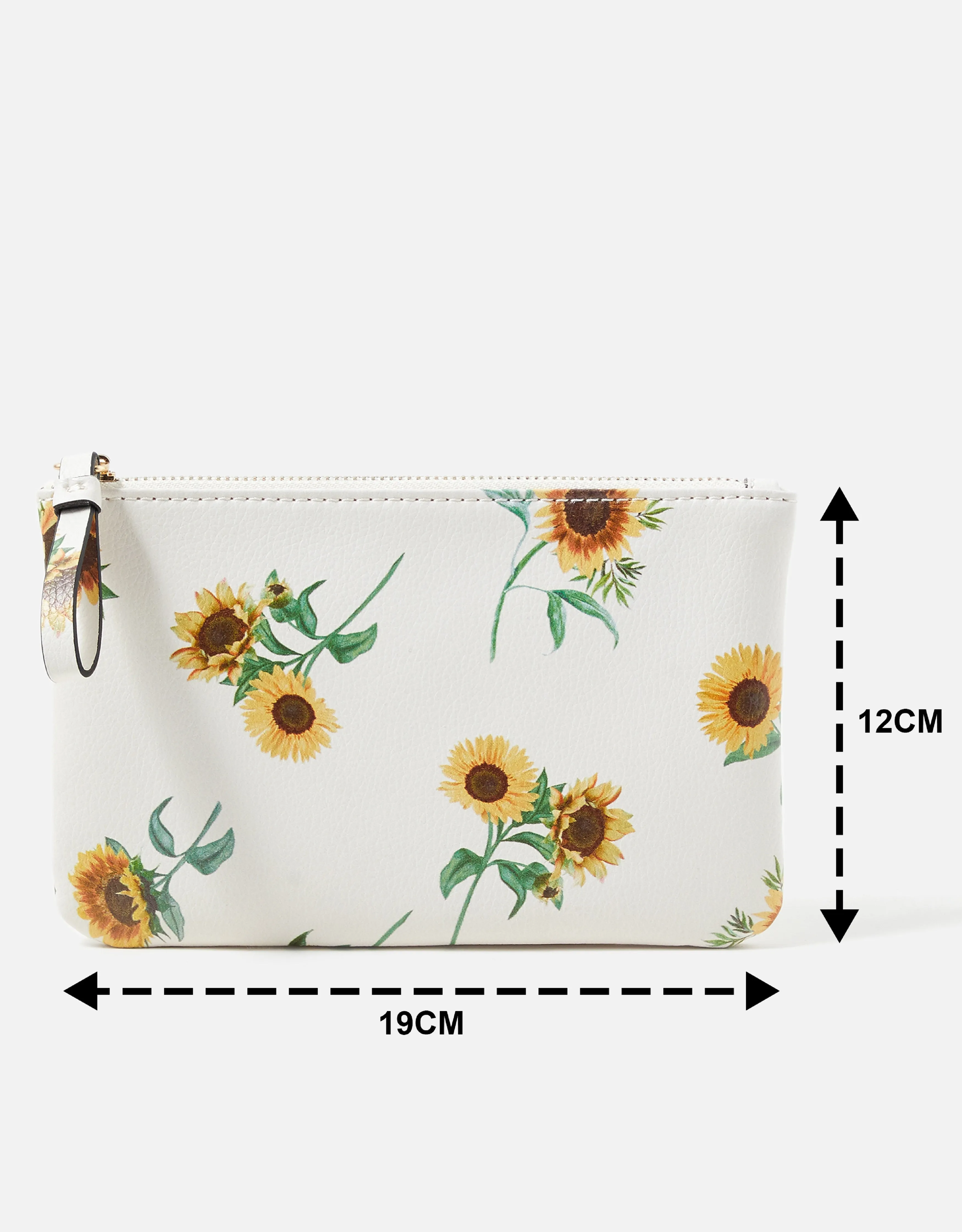 Accessorize London women's White Sunflower Print Coin Purse wallet