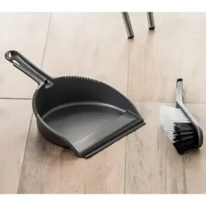 Addis Soft Dustpan Set - Brush and Pan in Metallic Grey