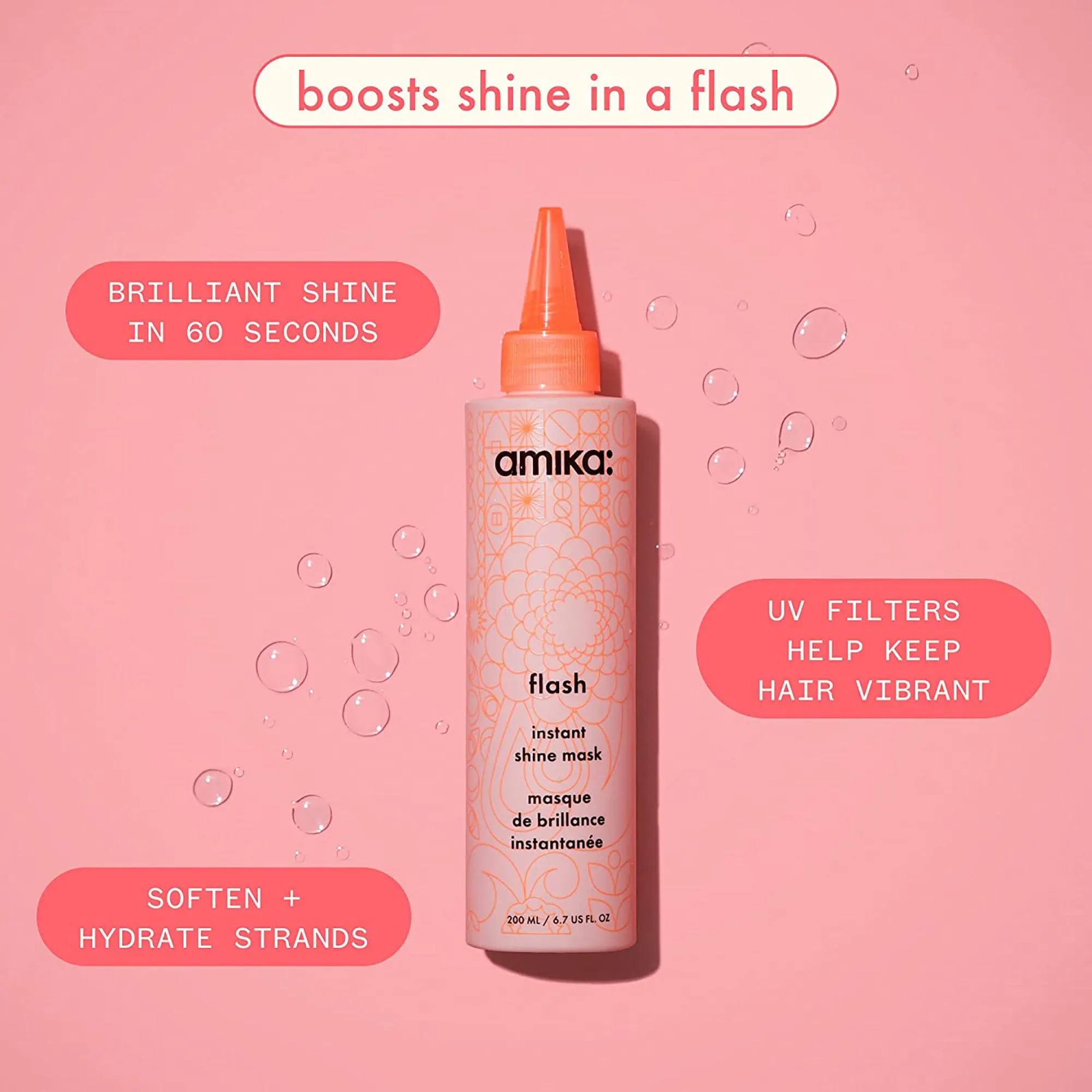 Amika Flash Instant Shine Mask - 6.7 oz