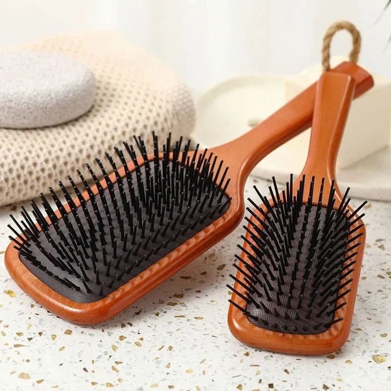 Anti-Static Wooden Air Cushion Hair Brush