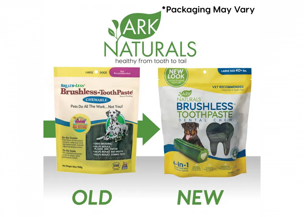 Ark Naturals Brushless Toothpaste Large Dog Treats (Large: 18-oz)