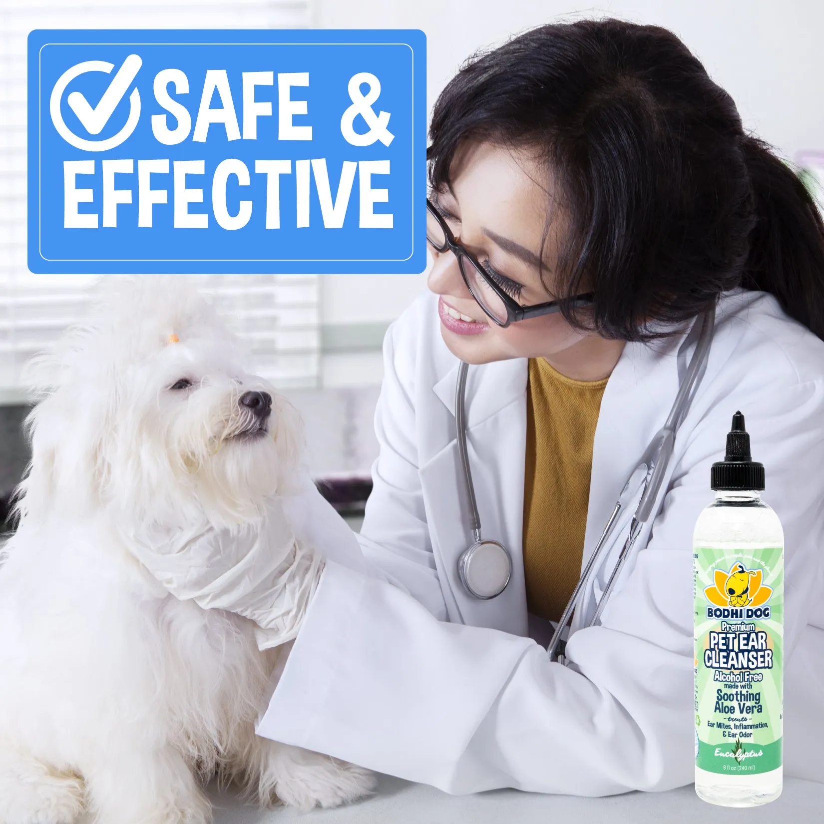 Bodhi Dog Ear Cleaner Solution for Dogs and Cats | Aloe Vera Cleaning Treatment for Ear Treatment | Gentle Cleanser for Ears | Made in USA (Alcohol Free)