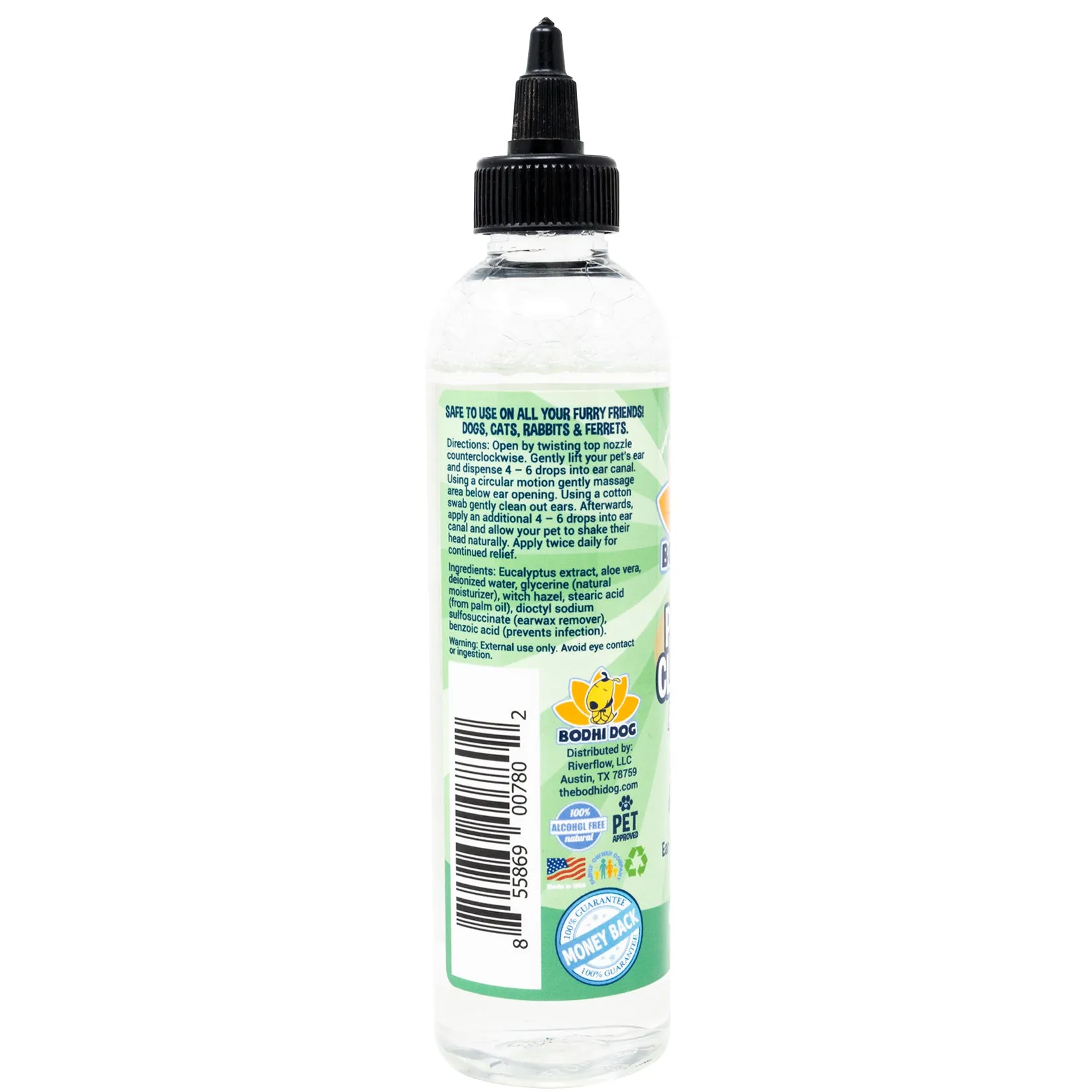 Bodhi Dog Ear Cleaner Solution for Dogs and Cats | Aloe Vera Cleaning Treatment for Ear Treatment | Gentle Cleanser for Ears | Made in USA (Alcohol Free)
