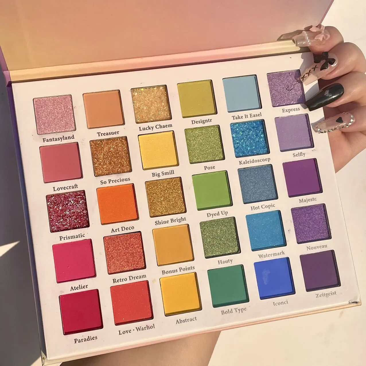 Dreamy rainbow palette 30-color eyeshadow palette waterproof women easy to color matte pearlescent dream eyeshadow palette