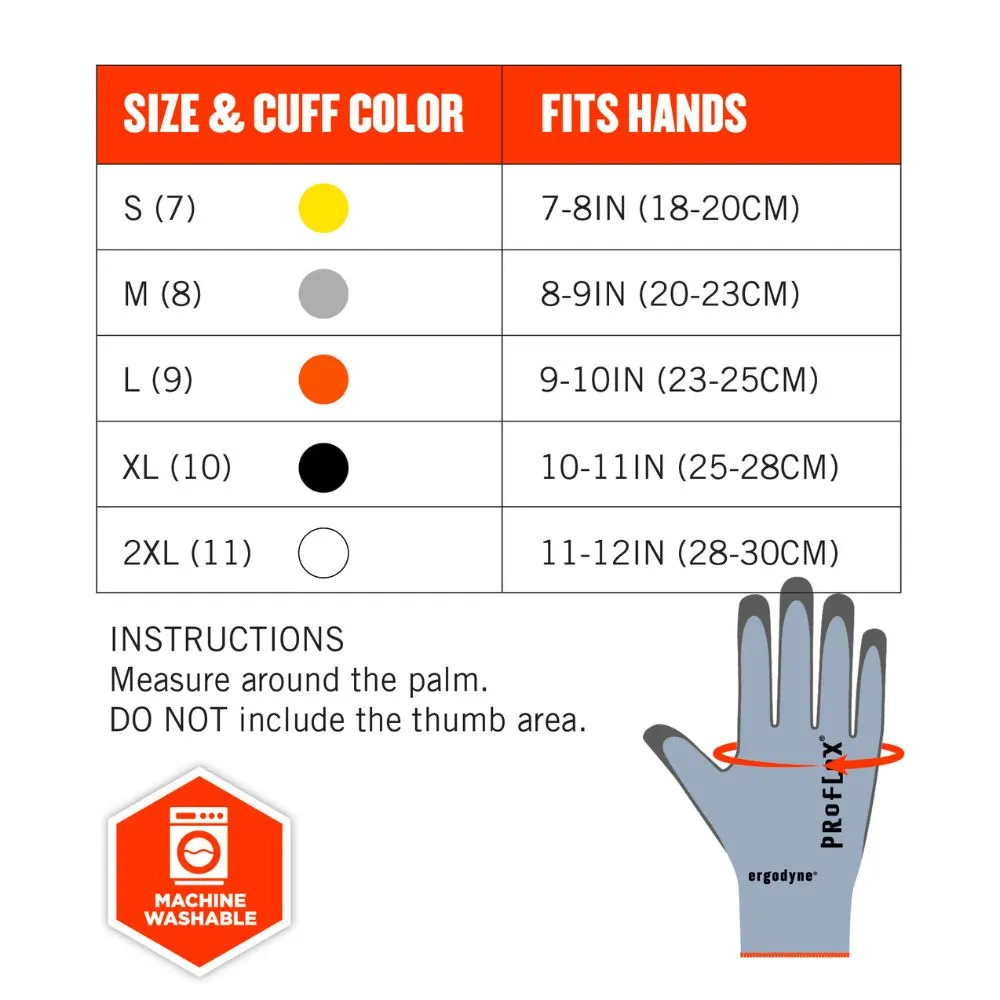 Ergodyne 10433 #7025 1-pair M Blue ANSI A2 PU Coated CR Gloves