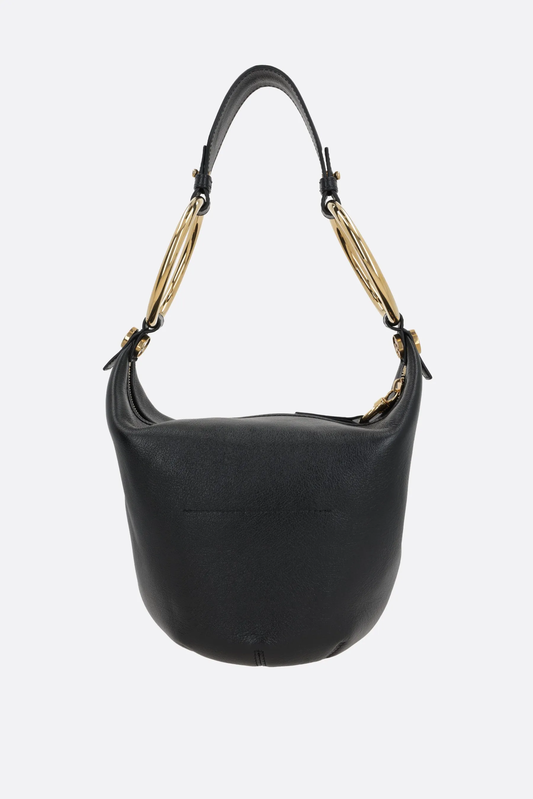 Grained Leather Bracelet Handbag