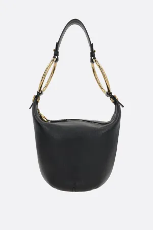 Grained Leather Bracelet Handbag
