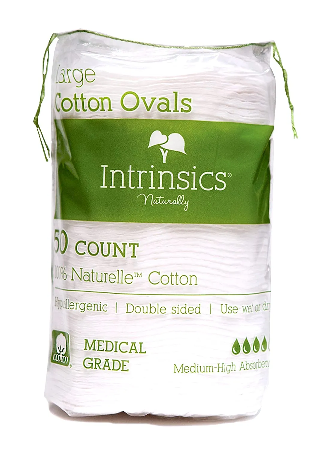 INTRINSICS LARGE COTTON OVALS 100% PURE MEDICAL GRADE