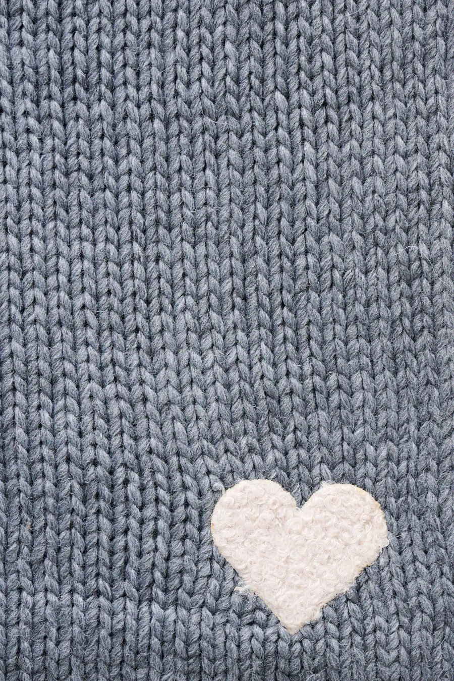 Knitted tote bag with heart detail wholesale