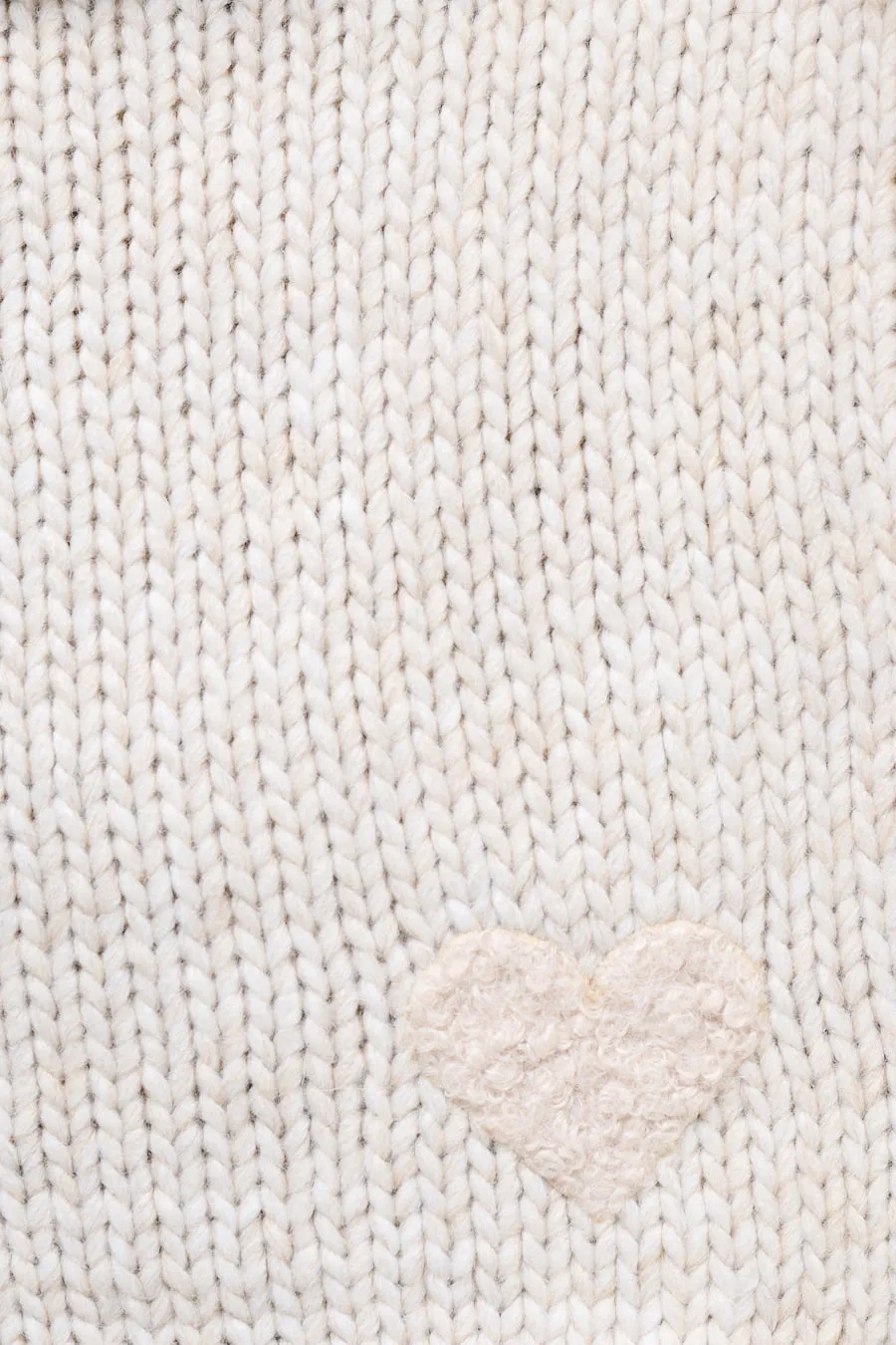 Knitted tote bag with heart detail wholesale