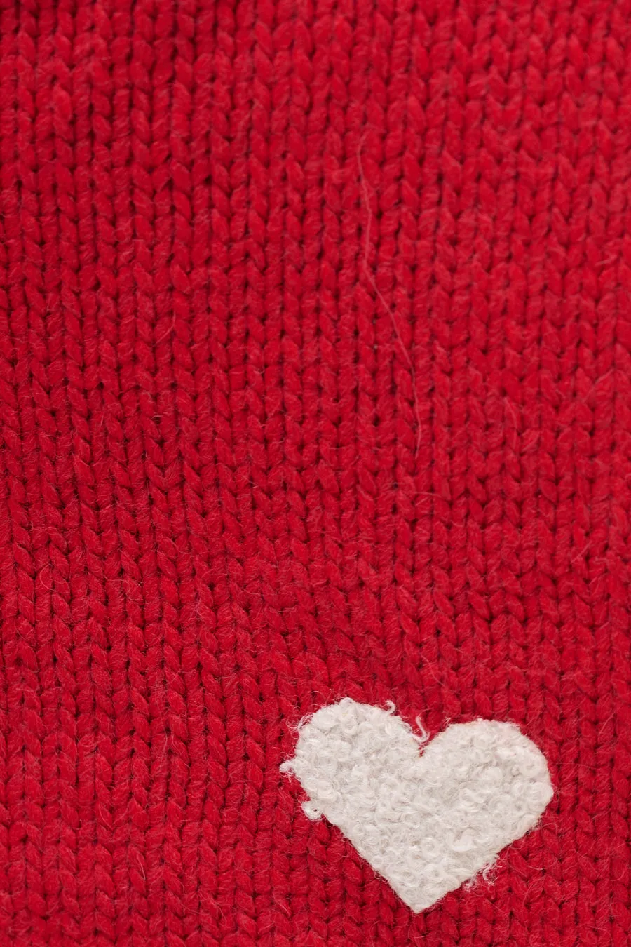 Knitted tote bag with heart detail wholesale