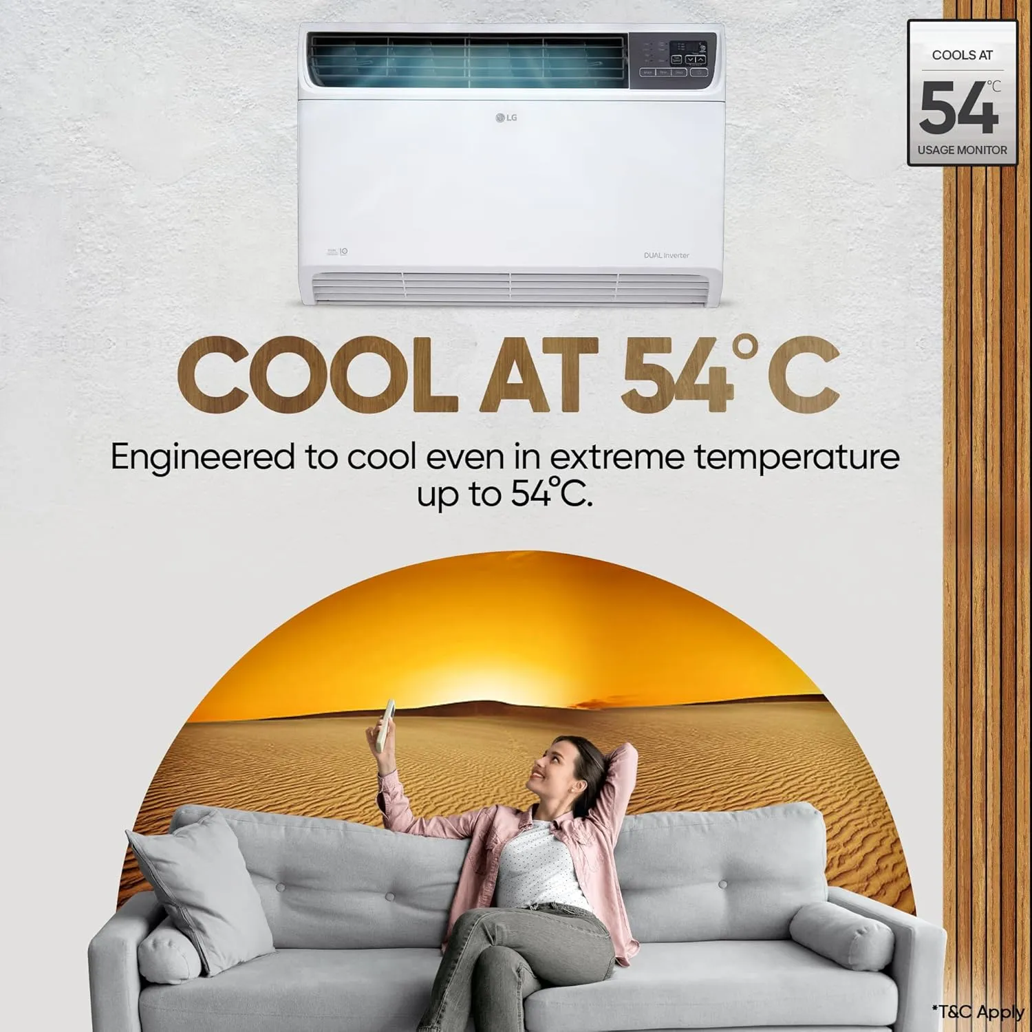 LG UW-Q18WUXA 1.5 Ton 3 Star DUAL Inverter Window AC (Copper, Convertible 4-in-1 cooling, 4 Way Air Swing, HD Filter, White)