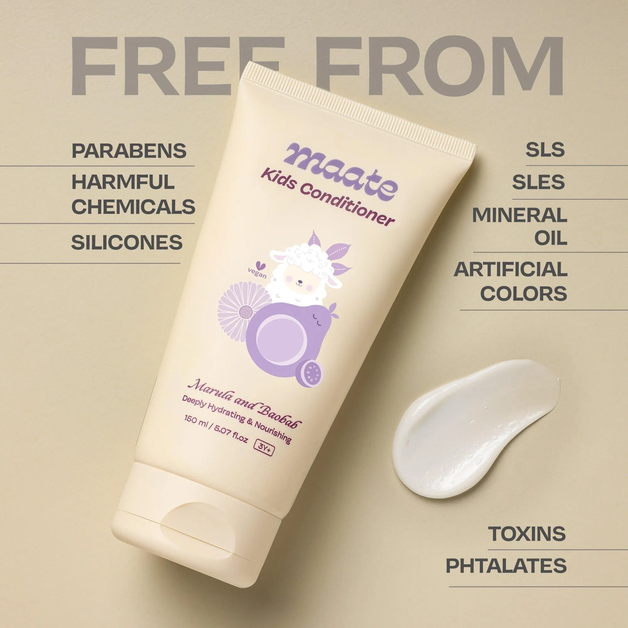 Maate Kids Conditioner - Naturally Nourish, Detangle, and Shine Kids' Hair