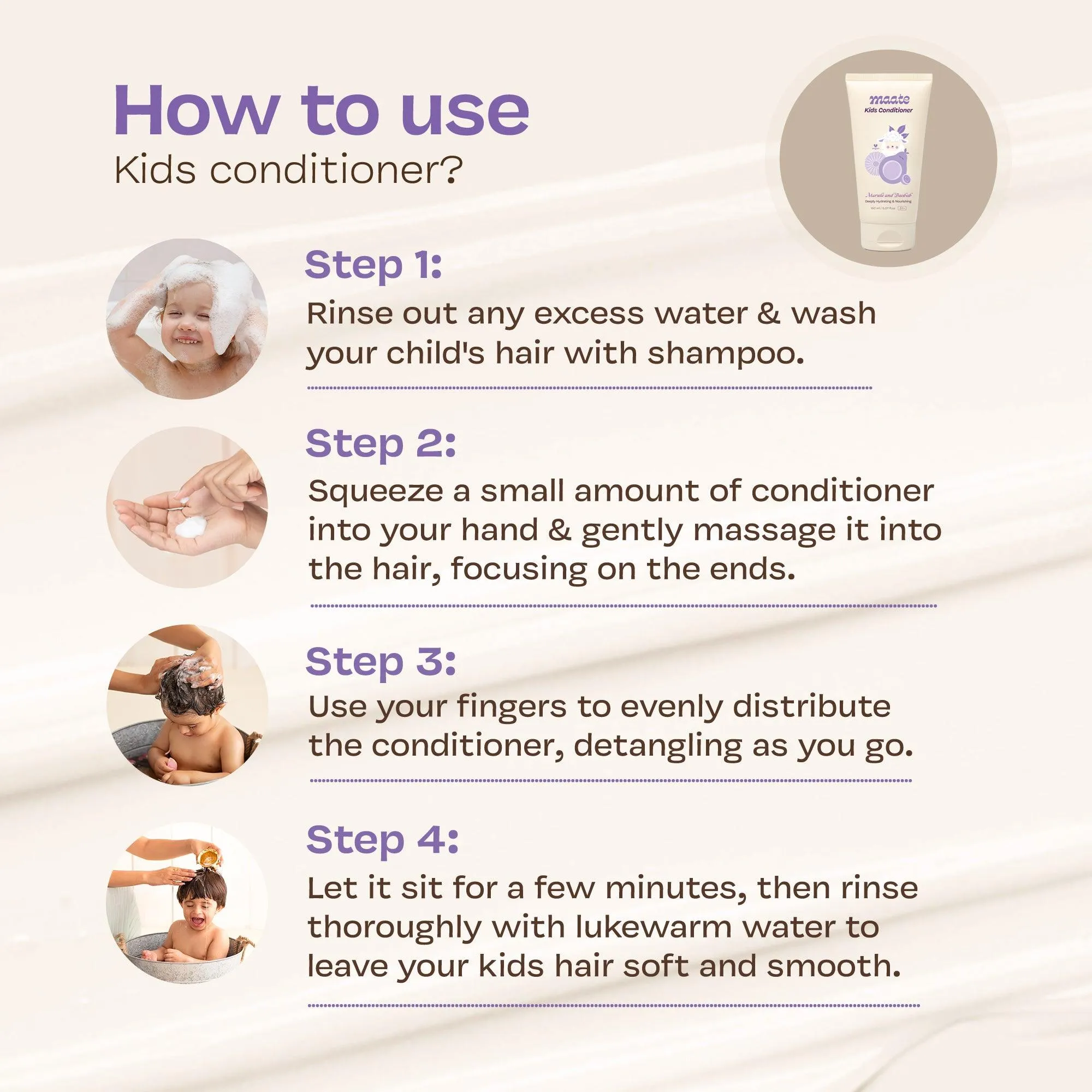Maate Kids Conditioner - Naturally Nourish, Detangle, and Shine Kids' Hair