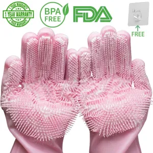 Magic Silicone Multi Purpose Washing 1Pair Gloves