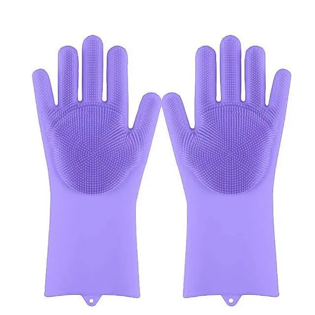 Magic Silicone Multi Purpose Washing 1Pair Gloves