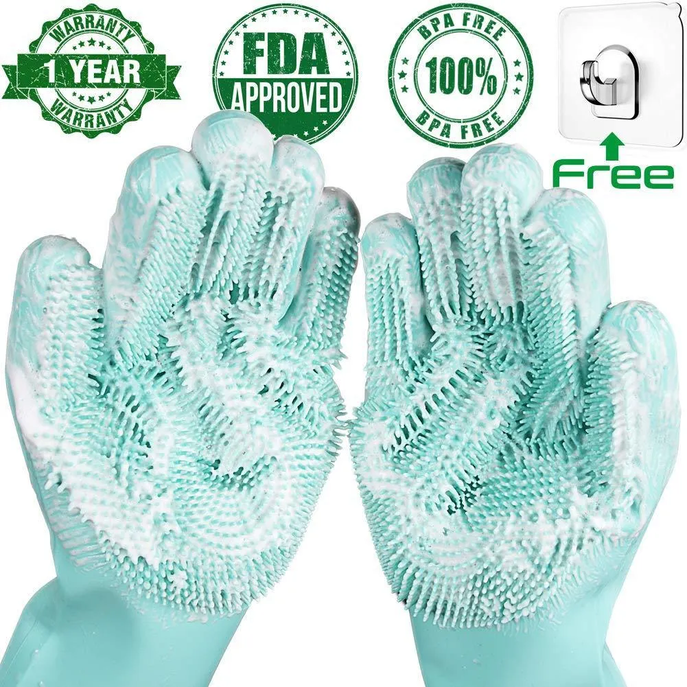 Magic Silicone Multi Purpose Washing 1Pair Gloves