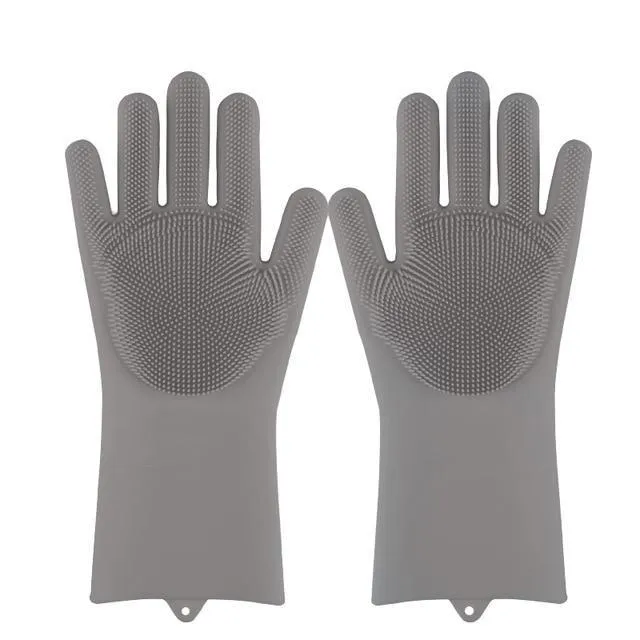 Magic Silicone Multi Purpose Washing 1Pair Gloves