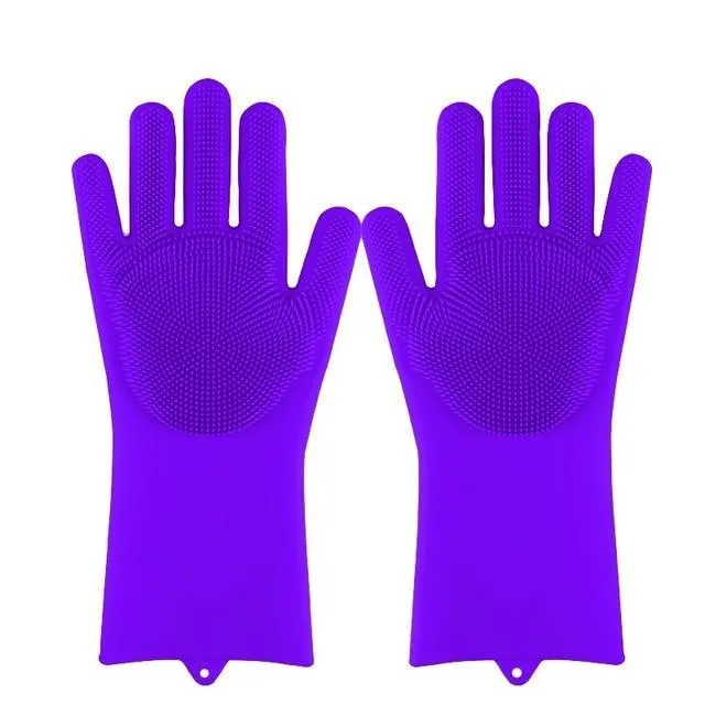 Magic Silicone Multi Purpose Washing 1Pair Gloves