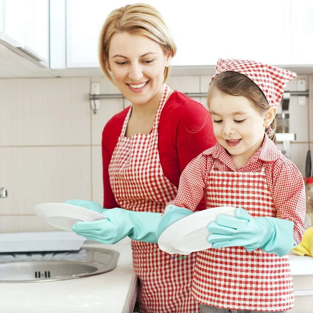 Magic Silicone Multi Purpose Washing 1Pair Gloves