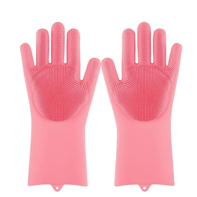 Magic Silicone Multi Purpose Washing 1Pair Gloves
