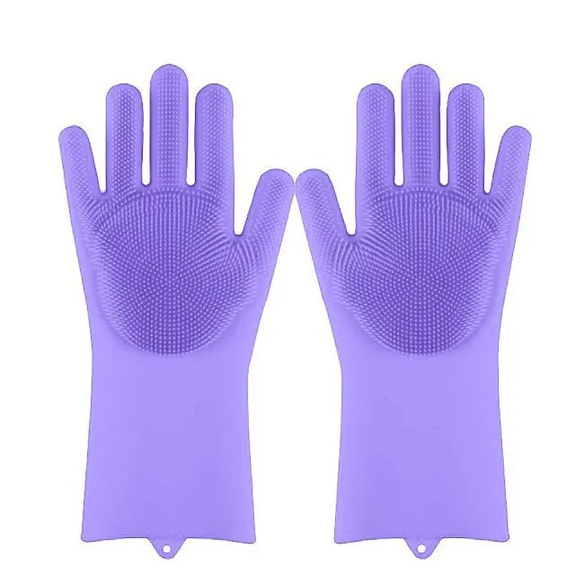 Magic Silicone Multi Purpose Washing 1Pair Gloves