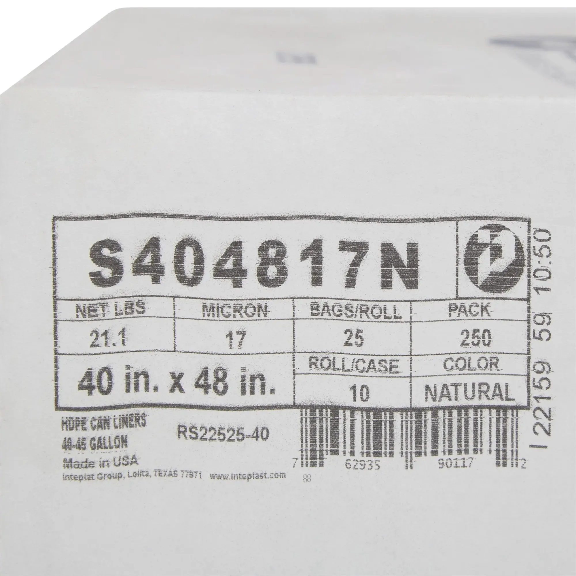 McKesson Extra Heavy Duty Clear Trash Bag, 45 gal, 17 Mic