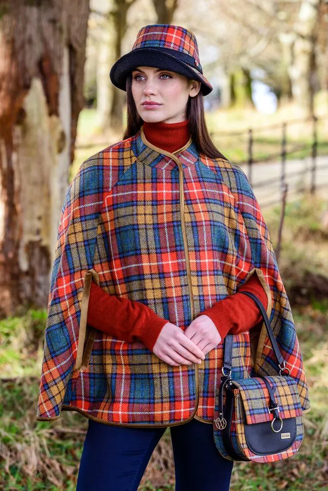 Mucros Orange Check Grace Bag