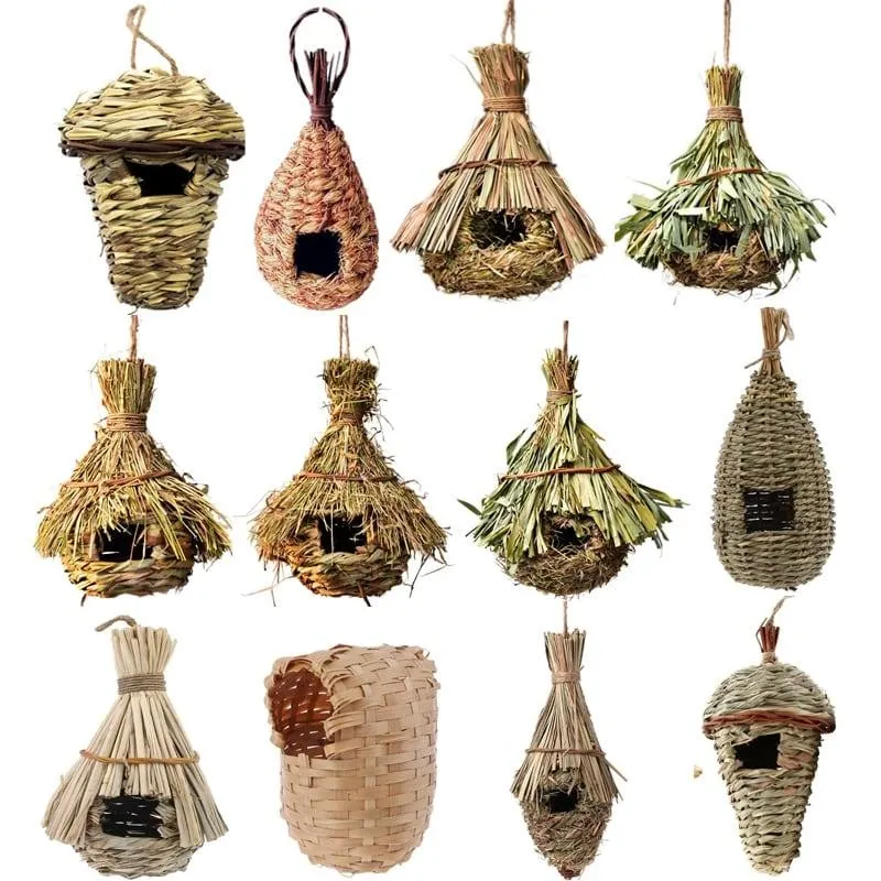 Natural Grass Vine Outdoor Bird House