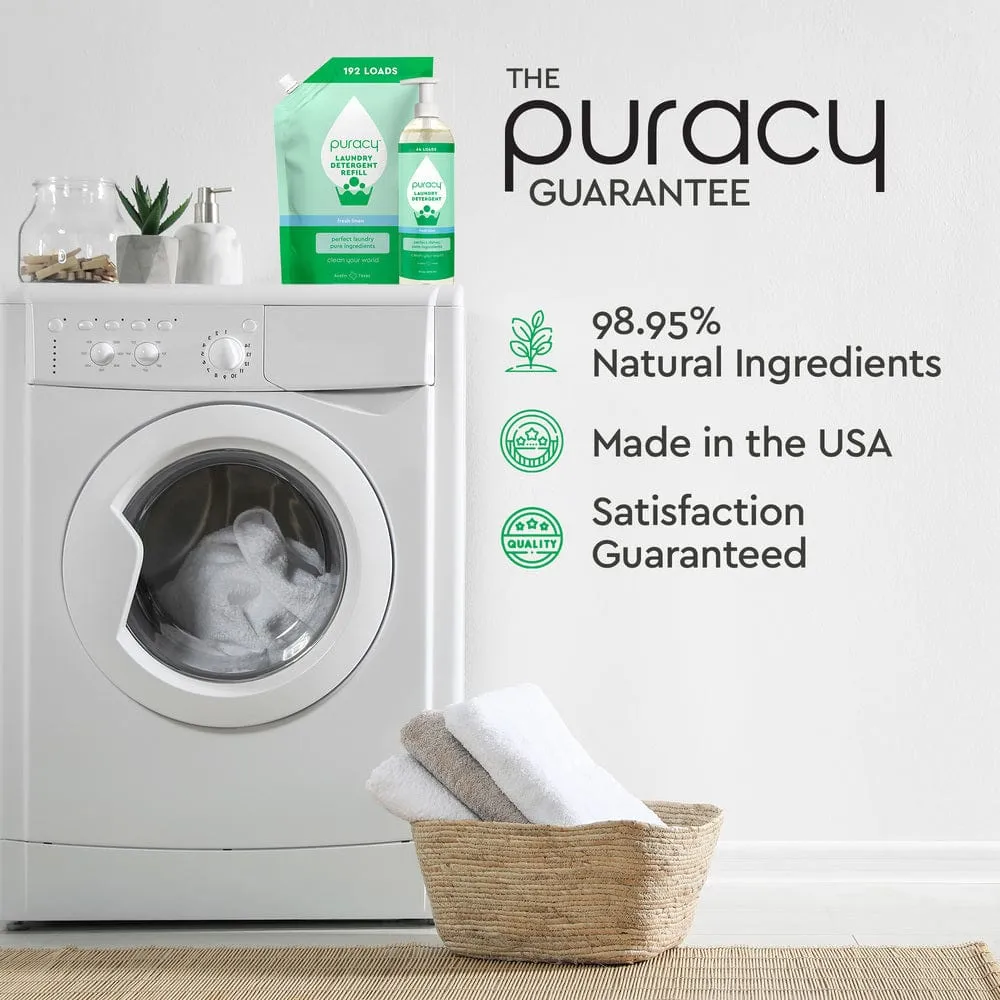 Natural Liquid Laundry Detergent with Stain Fighting Enzymes - Fresh Linen, 16 fl oz