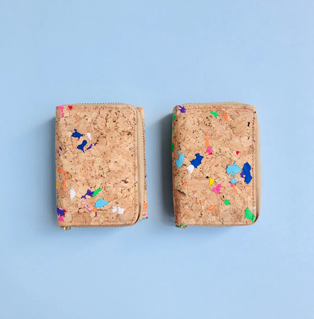 Nina Small Cork Wallet in Vivid