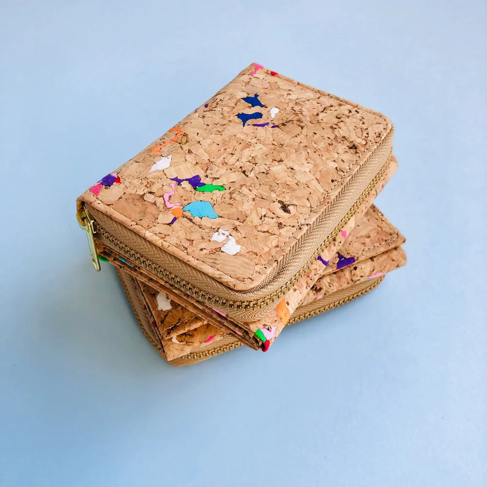 Nina Small Cork Wallet in Vivid