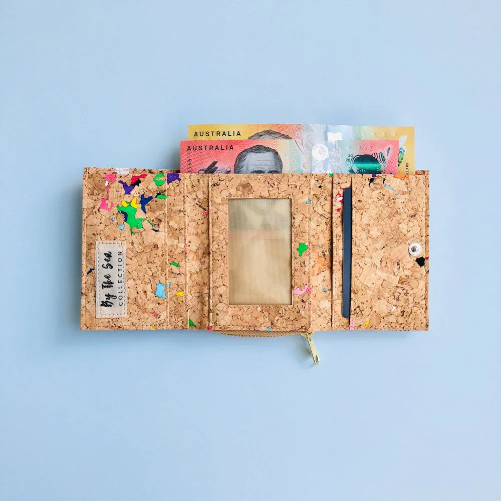 Nina Small Cork Wallet in Vivid