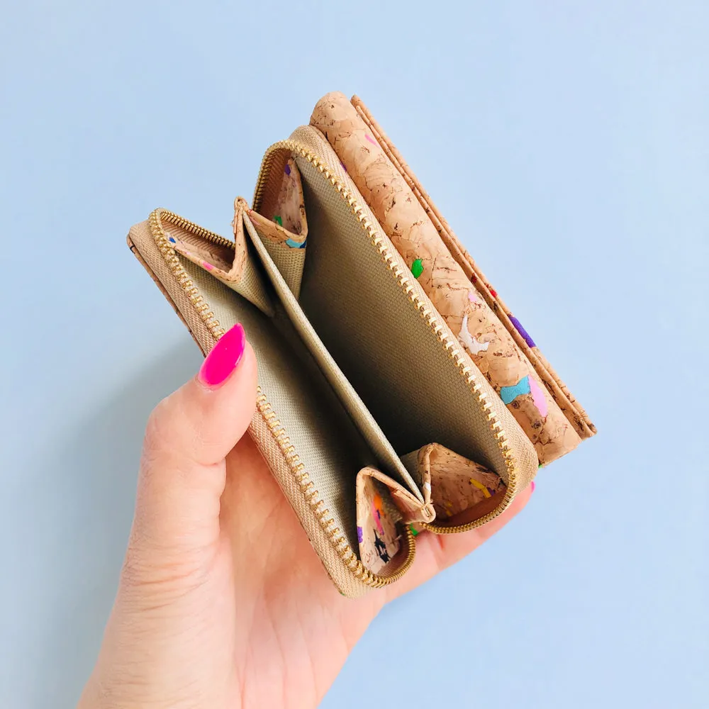 Nina Small Cork Wallet in Vivid