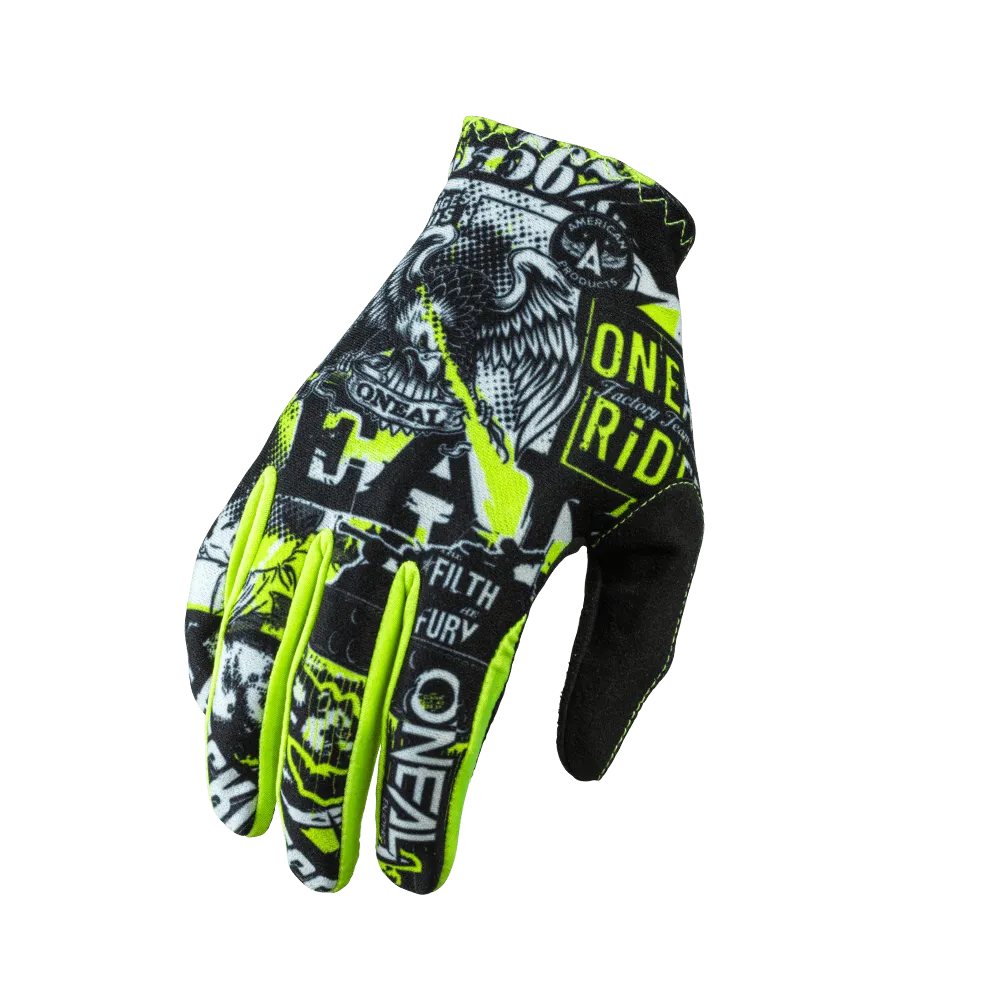O'Neal Youth Matrix Attack Glove Black/Neon Yellow
