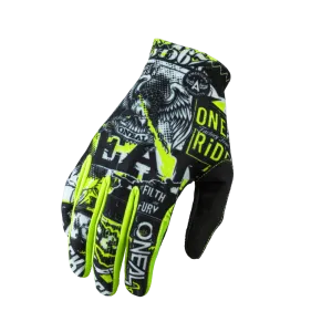 O'Neal Youth Matrix Attack Glove Black/Neon Yellow