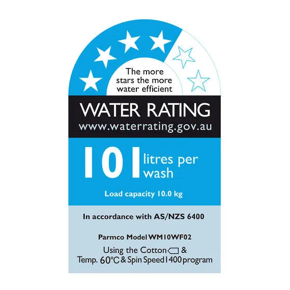 Parmco 10KG White Frontload Washing Machine WM10WF02