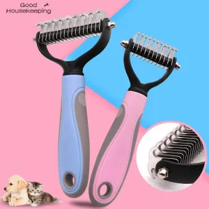 Pets Fur Knot Cutter Dog Grooming Shedding Tools Pet Cat Hair Removal Comb Brush Double sided Pet Products