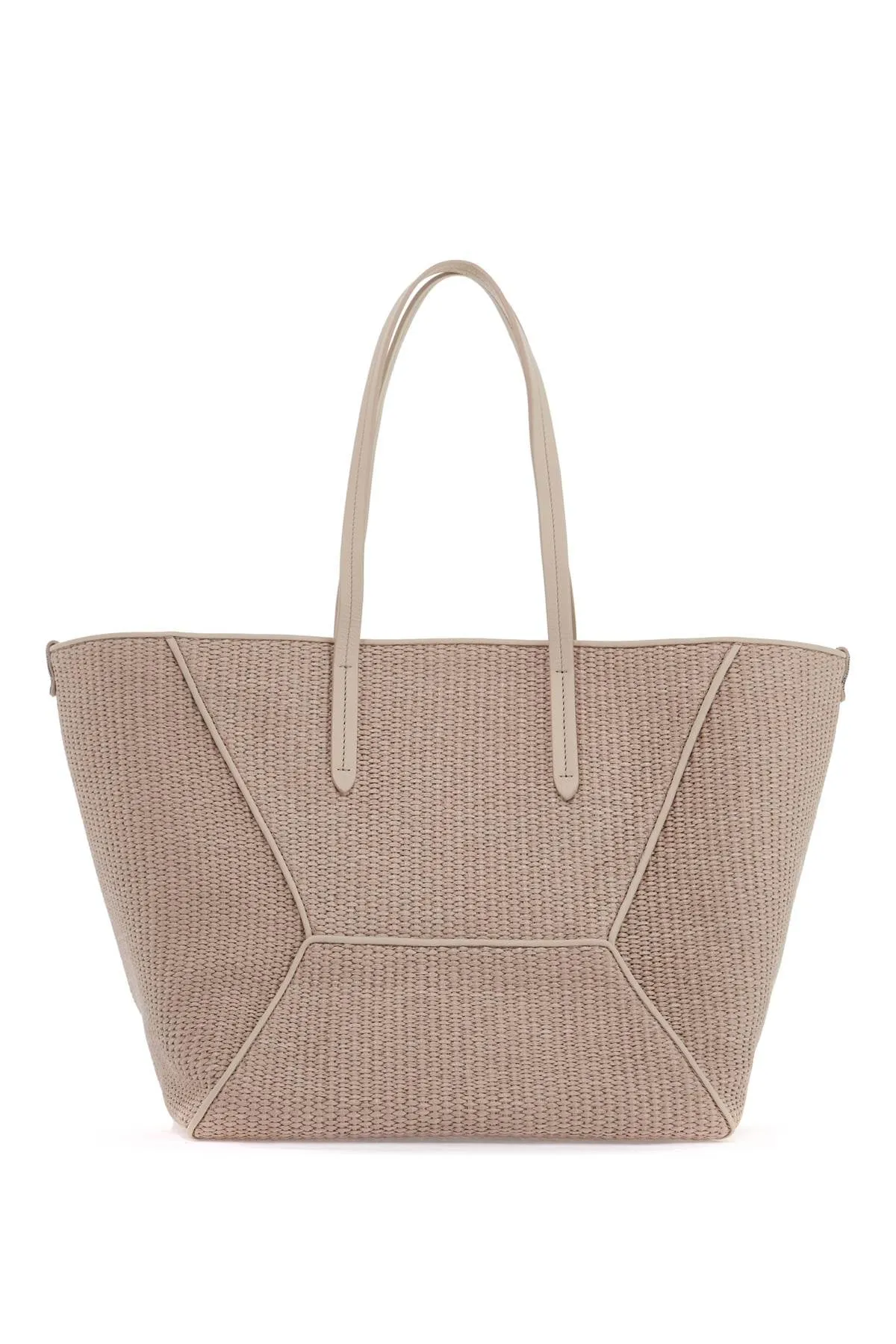 "techno raffia tote