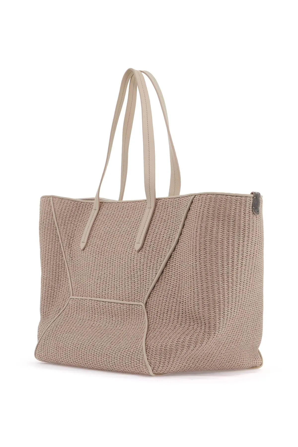 "techno raffia tote