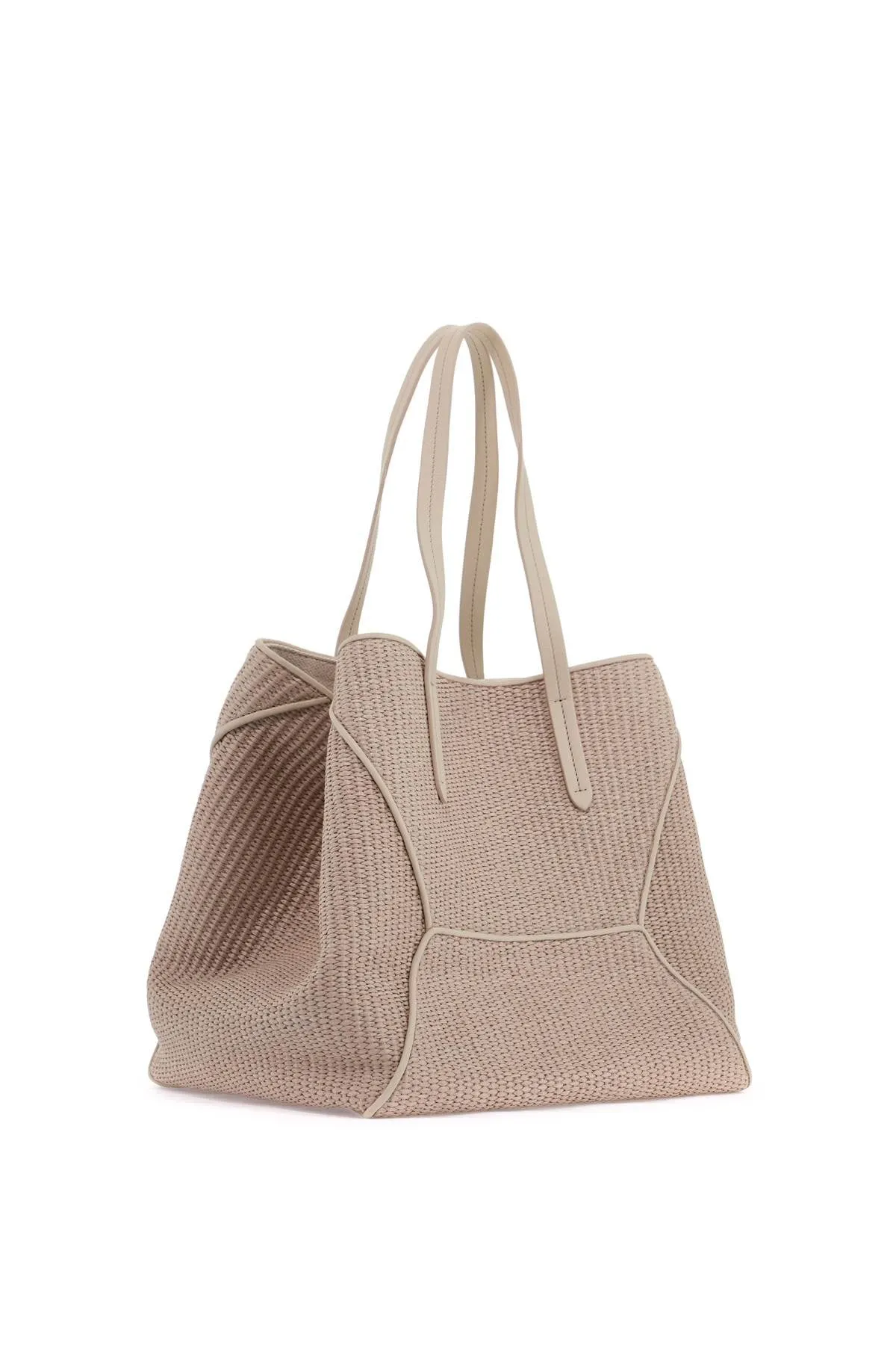 "techno raffia tote