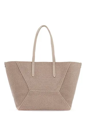 "techno raffia tote