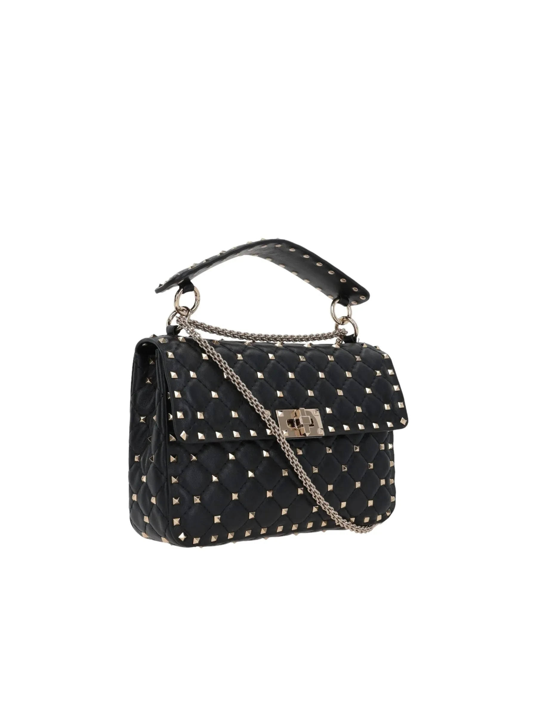 Rockstud Spike Quilted Leather Crossbody Bag